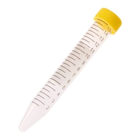 Celltreat CELLTREAT 15mL Centrifuge Tube, Yellow Cap - Bag, Sterile 230411Y